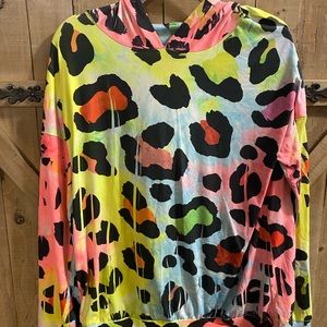 Blumin Tie-Dye Leopard Light Weight Hoodie